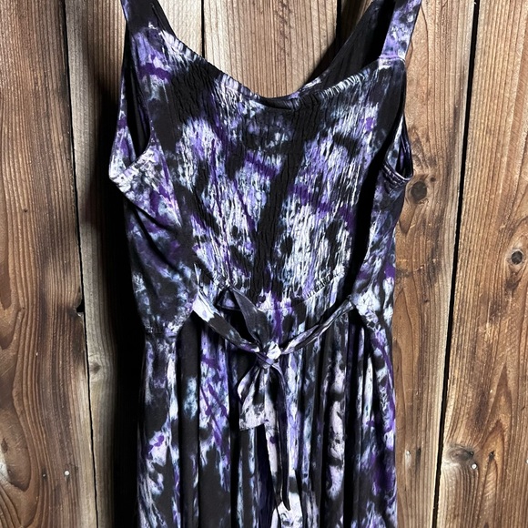 My Favorite Dress Shop Tie Dye Lace Up Asymmetrical Handkerchief Hem One Sz - Picture 7 of 11